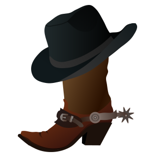 clip art clipart svg openclipart brown black color colour country leather footwear shoe shoes clothing hat boot high western boots cowboy heels 帽子 剪贴画 颜色 黑色 彩色 衣服