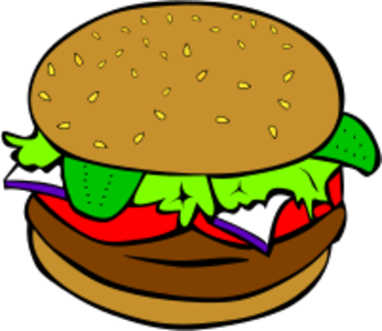 clip art clipart svg openclipart color 食物 summer outdoors dinner lunch menu fastfood fast food meat barbeque tomato beef eat picnic meal bun snack pub steak onion lettuce barbecue burger hamburger american food bbq cheeseburger fried greasy spoon grill grilled groundbeef onions pickle pickles quick smoked smokehouse tomatoes toppings wholesome 剪贴画 颜色 夏天 夏季 夏日 吃的 菜单