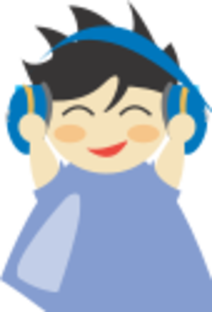 clip art clipart image svg openclipart color blue 音乐 男孩 cartoon happy man character listen shirt anime male young radio handset headphone 剪贴画 颜色 卡通 男人 男性 蓝色 年轻