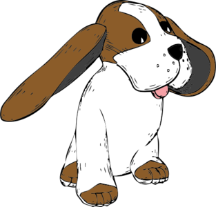 clip art clipart svg openclipart brown color 动物 white mammal dog pet ears paws ear friend bark beagle 剪贴画 颜色 白色 宠物 哺乳类动物 狗
