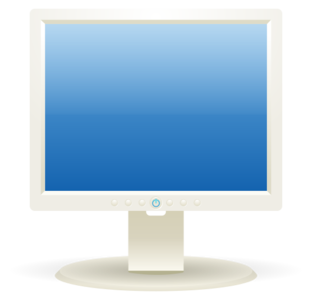 clip art clipart svg openclipart blue computer pc display tool desktop monitor screen digital flat personal panel peripheral lcd ict 剪贴画 计算机 电脑 蓝色 工具 屏幕 显示屏 数字化