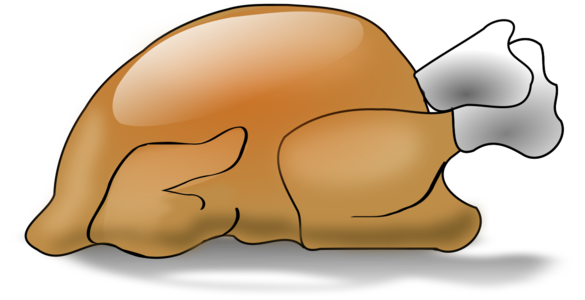 clip art clipart svg openclipart 食物 图标 orange 3d turkey thanksgiving serving baked baking thanks giving feast 剪贴画 橙色