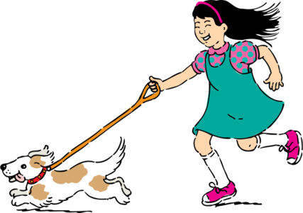 clip art clipart svg openclipart color 动物 child running cartoon kit friends dog 女孩 activity walking pet canine 剪贴画 颜色 卡通 宠物 小孩 儿童 狗