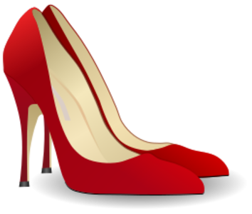 clip art clipart svg openclipart red color woman lady female glossy shoe clothing foot high heel footware 剪贴画 颜色 女人 女性 红色 女士 衣服