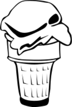 clip art clipart svg openclipart black 食物 white colouring book dinner lunch menu fastfood dessert icecream cone ice-cream 剪贴画 黑色 白色 菜单