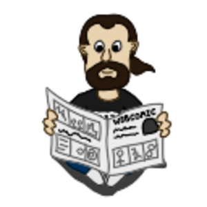 clip art clipart svg openclipart color reading 人物 cartoon funny character comic guy read newspaper 剪贴画 颜色 卡通