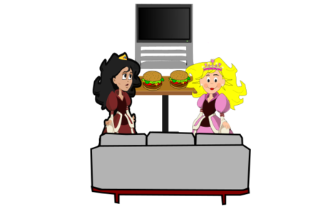 svg openclipart color 食物 cartoon movie women fast food eat tv girls ladies hamburger fary tale princesses 颜色 卡通 吃的