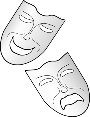 clip art clipart svg openclipart grey line art greek greece symbol gray face costume symbols drama masks theater comedy tragedy plays theatrical 剪贴画 符号 线描 线条画 灰色
