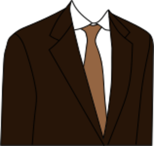 clip art clipart svg openclipart brown color man clothing wear shirt male tie suit top underneath necktie jacket 剪贴画 颜色 男人 男性 衣服