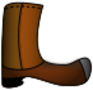 clip art clipart svg openclipart brown color colour leather footwear shoe shoes clothing boot high boots cowboy heels 剪贴画 颜色 彩色 衣服