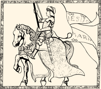 svg openclipart color history portrait france horse saint martyr heroine france roma n catholic joan of arc 颜色 肖像 头像 历史