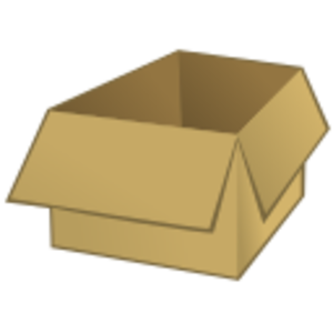 clip art clipart svg openclipart color cartoon 图标 box container open carton chest pack package bin 剪贴画 颜色 卡通 容器