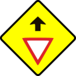 clip art clipart svg openclipart black yellow sign warning traffic roadsign caution attention give way 剪贴画 标志 黑色 黄色 路标 警告