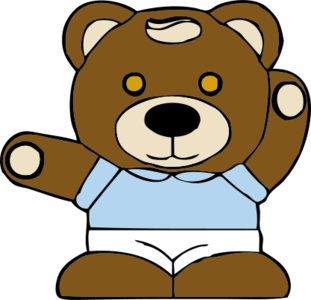 clip art clipart svg openclipart brown 动物 bear toy children playing cute hug soft teddy huggy plaything 剪贴画 小孩 儿童 可爱 玩具