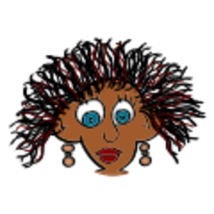 clip art clipart svg openclipart color woman lady cartoon female 女孩 comic spiky hair earrings brazil brazilian 剪贴画 颜色 卡通 女人 女性 女士