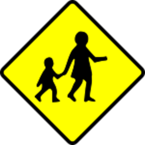 clip art clipart svg openclipart black yellow road sign warning traffic roadsign crossing pedestrian zebra caution pedestrians attention ahead 剪贴画 标志 黑色 黄色 路标 公路 马路 道路 警告