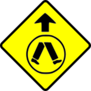 clip art clipart svg openclipart black yellow sign warning traffic roadsign crossing pedestrian zebra caution pedestrians attention 剪贴画 标志 黑色 黄色 路标 警告