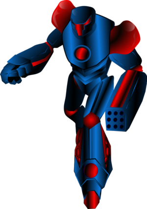 clip art clipart svg openclipart color blue toy science fiction game character robot robotic war battle warrior large online mecha droid sf wargame machines tech 剪贴画 颜色 蓝色 游戏 大型的 玩具