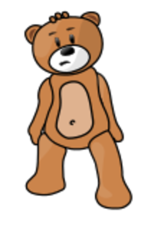 clip art clipart svg openclipart brown 动物 child cartoon mascot bear toy children standing playing cute hug big soft teddy huggy 剪贴画 卡通 小孩 儿童 可爱 玩具