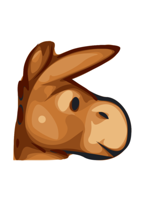 clip art clipart svg openclipart brown color cartoon 图标 portrait logo toon mule emule 剪贴画 颜色 卡通 肖像 头像