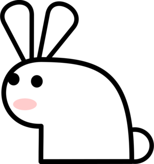 clip art clipart svg openclipart color 动物 drawing white cartoon 图标 line comic bunny rabbit pet 剪贴画 颜色 卡通 白色 线条 宠物