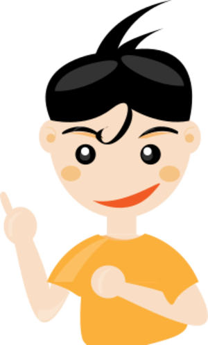 clip art clipart svg openclipart color 男孩 cartoon man orange character smiling comic anime male guy pupil learning student hand up finger up showing 剪贴画 颜色 卡通 男人 男性 橙色 微笑
