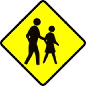 clip art clipart svg openclipart black yellow sign warning traffic adult roadsign crossing caution attention adults 剪贴画 标志 黑色 黄色 路标 警告