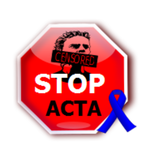clip art clipart svg openclipart blue freedom sign ribbon stop internet censorship campaign acta blue ribbon censored 剪贴画 标志 蓝色 因特网 互联网