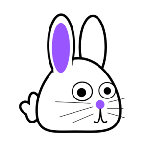 clip art clipart svg openclipart color 动物 season head happy cute purple bunny rabbit celebrate rabbits front eyes spring easter bunnies 剪贴画 颜色 季节 春天 春季 可爱 紫色 复活节