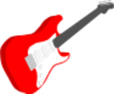 clip art clipart svg openclipart red 音乐 play pop rock string white guitar photorealistic electric electrical 剪贴画 白色 红色