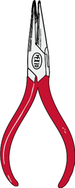 clip art clipart svg openclipart red small color wire tool bend tools thin manual toolbox pliers needlenose 剪贴画 颜色 红色 工具