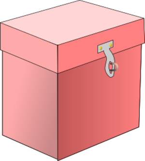 clip art clipart svg openclipart red color cartoon 图标 box container carton pink chest crate pack package bin 剪贴画 颜色 卡通 红色 粉红 粉红色 容器