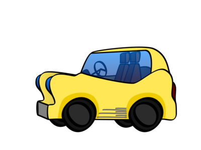 clip art clipart svg openclipart yellow car vehicle drive cartoon fun race 运动 sports driving sporty 剪贴画 卡通 黄色 小汽车 汽车 驾车