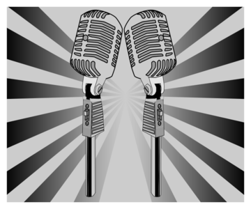 clip art clipart image svg openclipart black 音乐 old song karaoke sound voice speak sing microphone audio equipment tone 剪贴画 黑色 声音