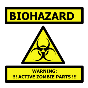 clip art clipart svg openclipart color yellow label zombie parts warning sticker hazard caution biohazard 剪贴画 颜色 黄色 标签 警告