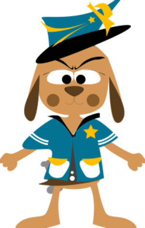 clip art clipart svg openclipart color 动物 cartoon dog character uniform officer hat comic police angry 帽子 剪贴画 颜色 卡通 狗