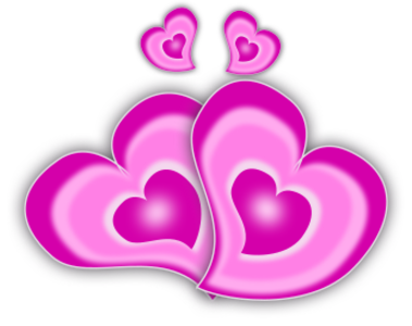 clip art clipart svg openclipart color 爱情 emotion heart hearts pink purple 婚礼 剪贴画 颜色 心形 心脏 粉红 粉红色 紫色