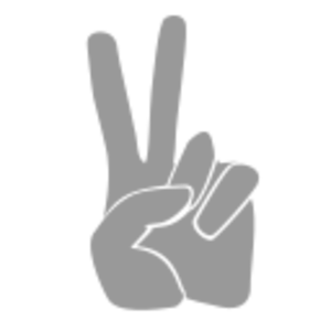 clip art clipart svg openclipart grey sign hand gesture two peace fingers victory 剪贴画 标志 手 灰色