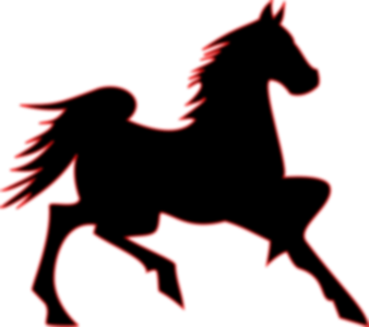 clip art clipart svg openclipart red black 动物 silhouette ride running race run horse riding bet pony saddle hippodrome 剪贴画 剪影 黑色 红色