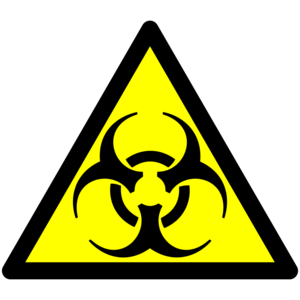 clip art clipart svg openclipart black yellow 图标 sign warning hazard bio biohazard 剪贴画 标志 黑色 黄色