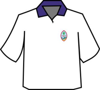 clip art clipart svg openclipart color white guam clothing shirt emblem badge collar collared 剪贴画 颜色 白色 纹章 衣服