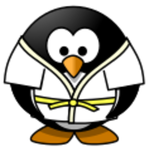 clip art clipart svg openclipart color 动物 图标 penguin 运动 belt judo tux avatar judist 剪贴画 颜色 头像