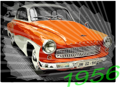 svg openclipart color car transportation vehicle drive driver travel german auto germany oldtimer first model brand east 1956 wartburg 颜色 小汽车 汽车 运输 驾车 旅行