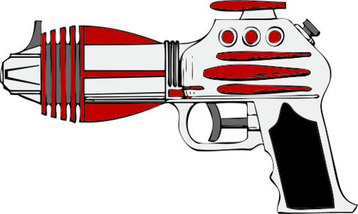 clip art clipart image svg openclipart red play child toy photorealistic children gun weapon plastic playing shoot ray gun 剪贴画 红色 小孩 儿童 玩具