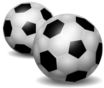 clip art clipart svg openclipart black play white reflection ball football 运动 soccer player training two match league champions 剪贴画 黑色 白色 球 足球