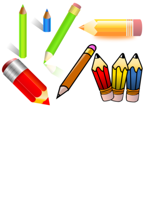 clip art clipart svg openclipart office school photorealistic rainbow pencil set paint coloring pencils pack crayons 剪贴画 办公 学校